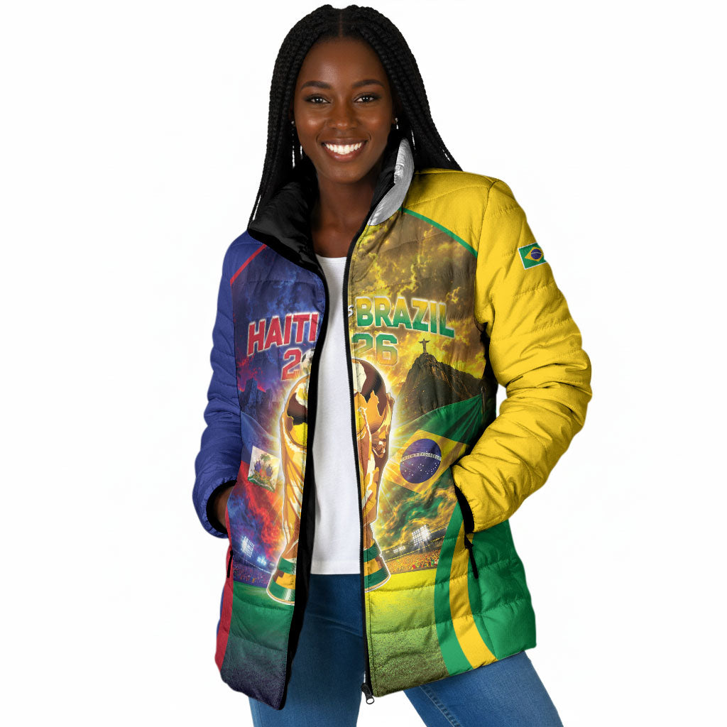 Custom Brazil Haiti 2026 World Football Padded Jacket Go For Glory