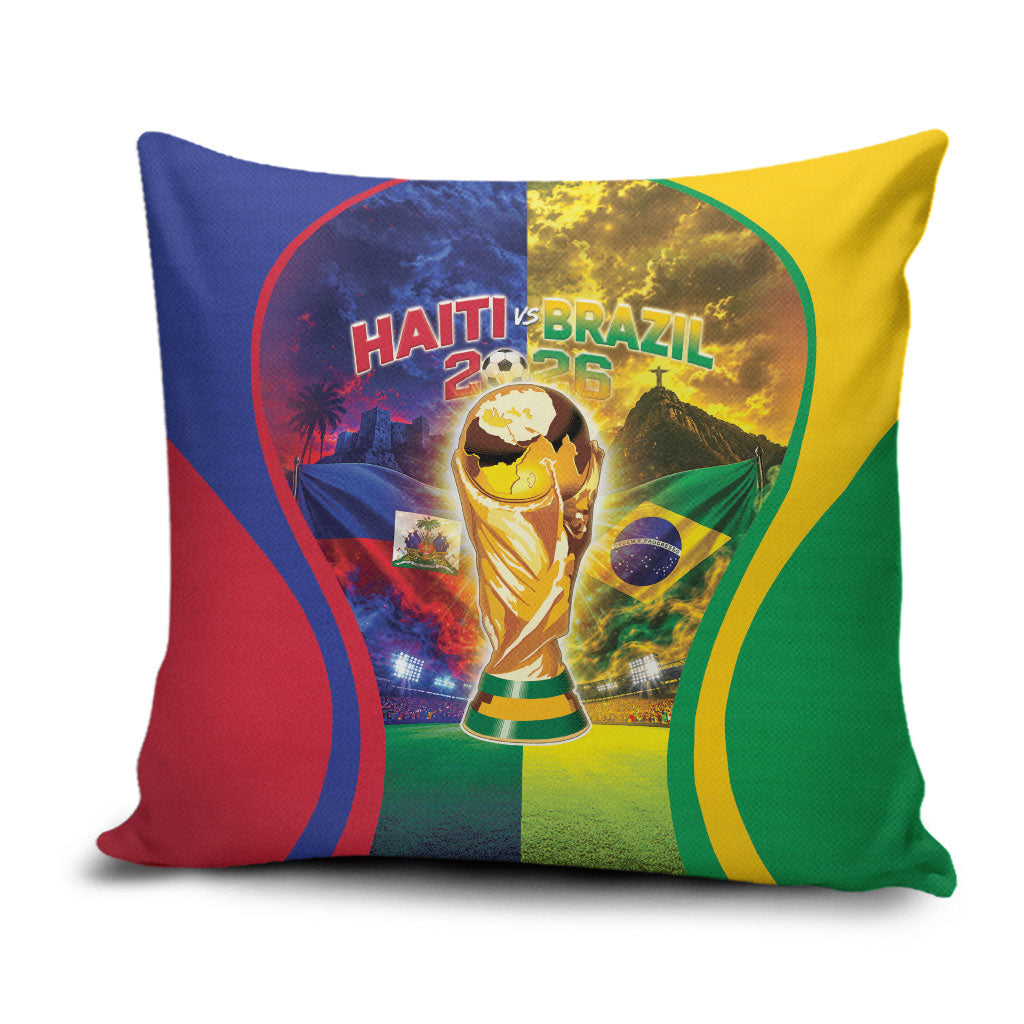 Brazil Haiti 2026 World Football Pillow Cover Go For Glory