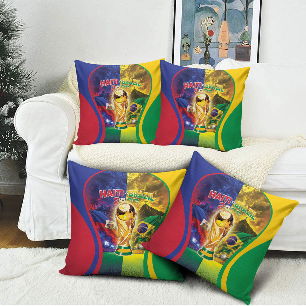 Brazil Haiti 2026 World Football Pillow Cover Go For Glory