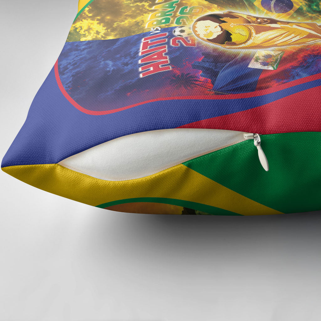 Brazil Haiti 2026 World Football Pillow Cover Go For Glory