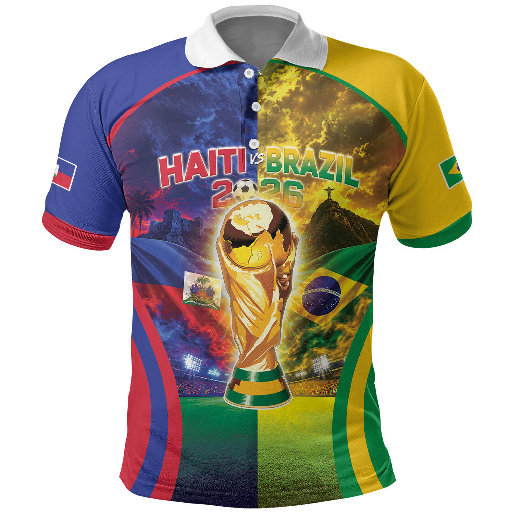 Custom Brazil Haiti 2026 World Football Polo Shirt Go For Glory