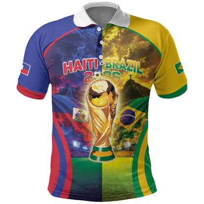 Custom Brazil Haiti 2026 World Football Polo Shirt Go For Glory