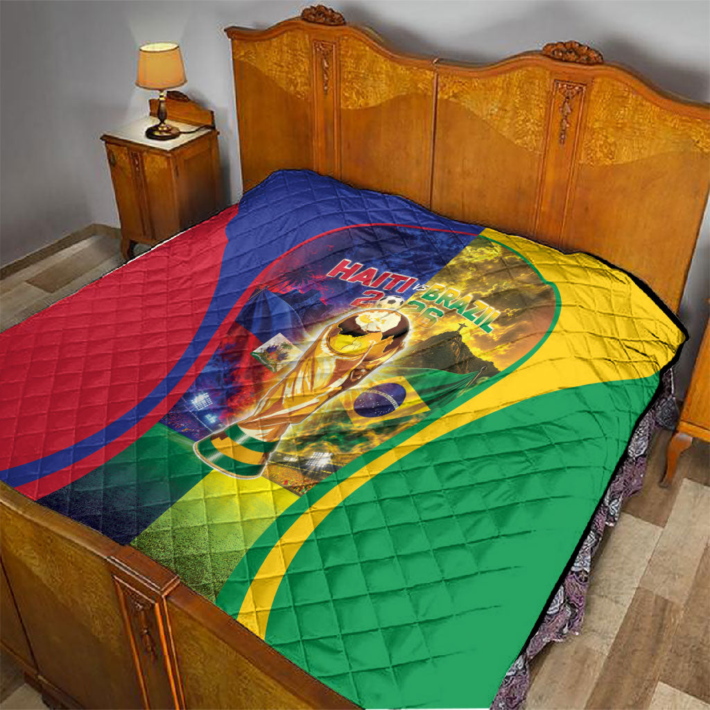 Brazil Haiti 2026 World Football Quilt Go For Glory