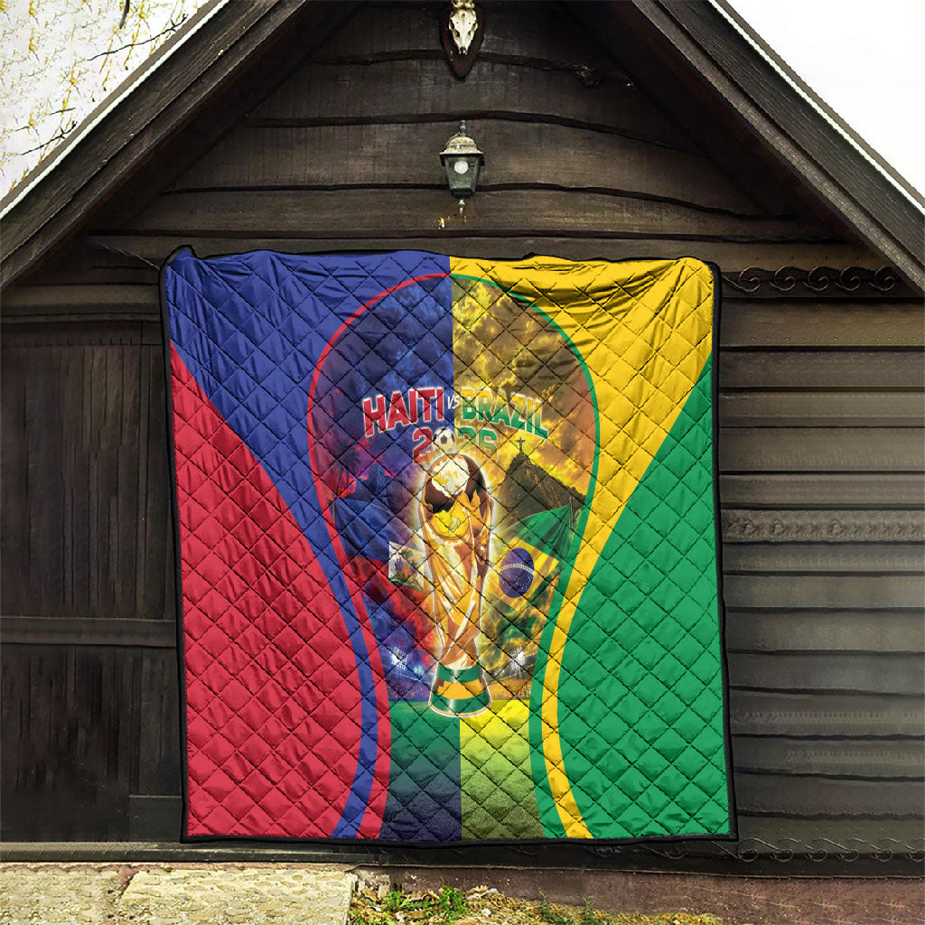 Brazil Haiti 2026 World Football Quilt Go For Glory