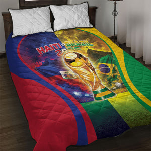 Brazil Haiti 2026 World Football Quilt Bed Set Go For Glory