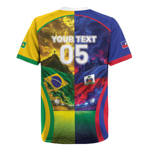 Custom Brazil Haiti 2026 World Football Rugby Jersey Go For Glory