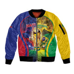 Custom Brazil Haiti 2026 World Football Sleeve Zip Bomber Jacket Go For Glory