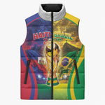 Custom Brazil Haiti 2026 World Football Sleeveless Puffer Jacket Go For Glory