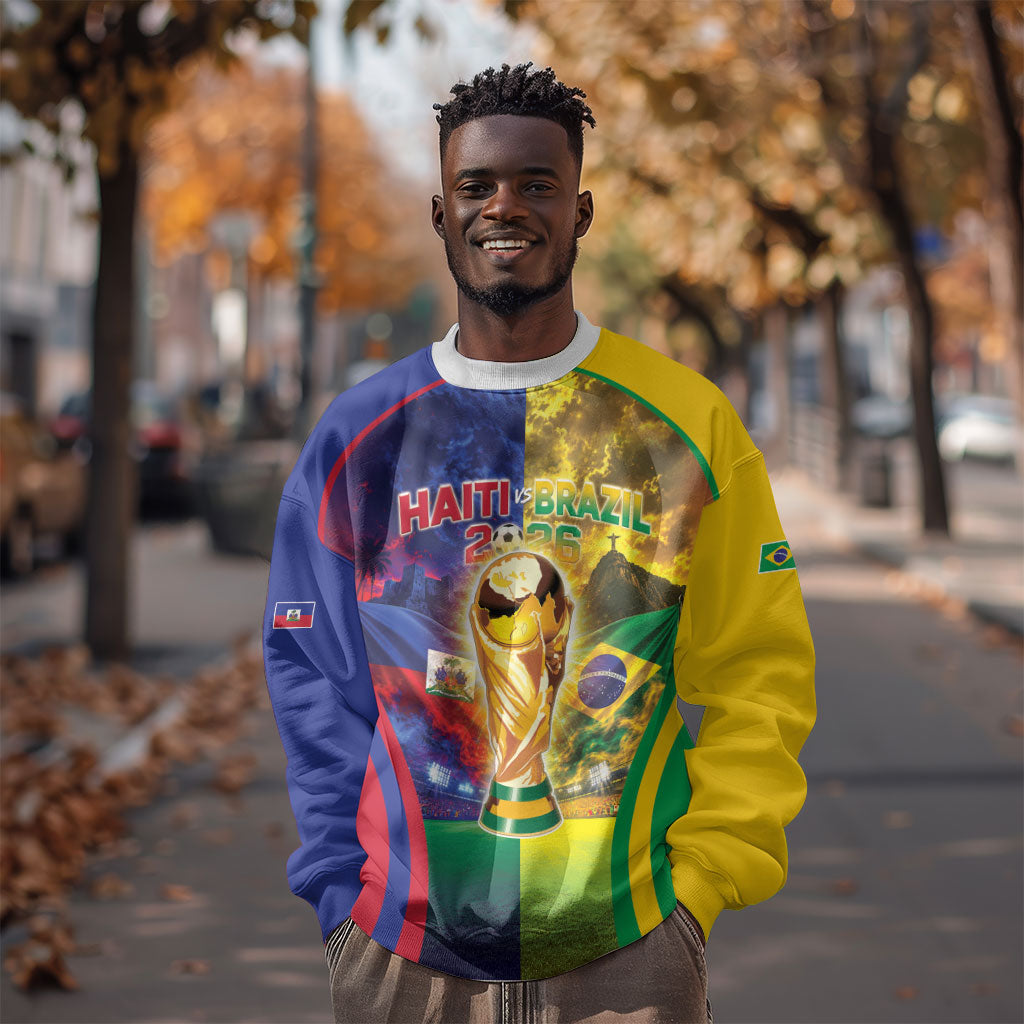 Custom Brazil Haiti 2026 World Football Sweatshirt Go For Glory