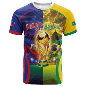 Custom Brazil Haiti 2026 World Football T shirt Go For Glory