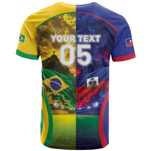 Custom Brazil Haiti 2026 World Football T shirt Go For Glory