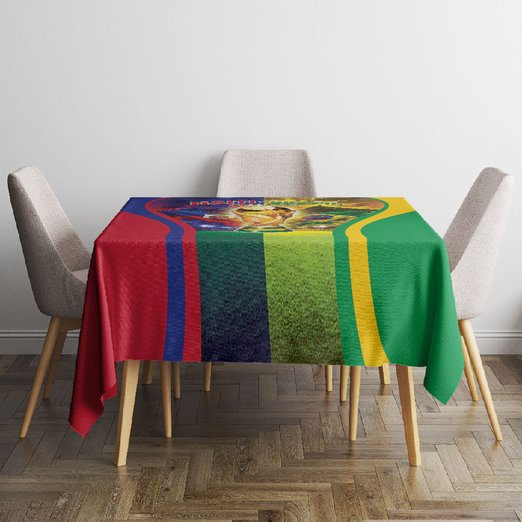 Brazil Haiti 2026 World Football Tablecloth Go For Glory