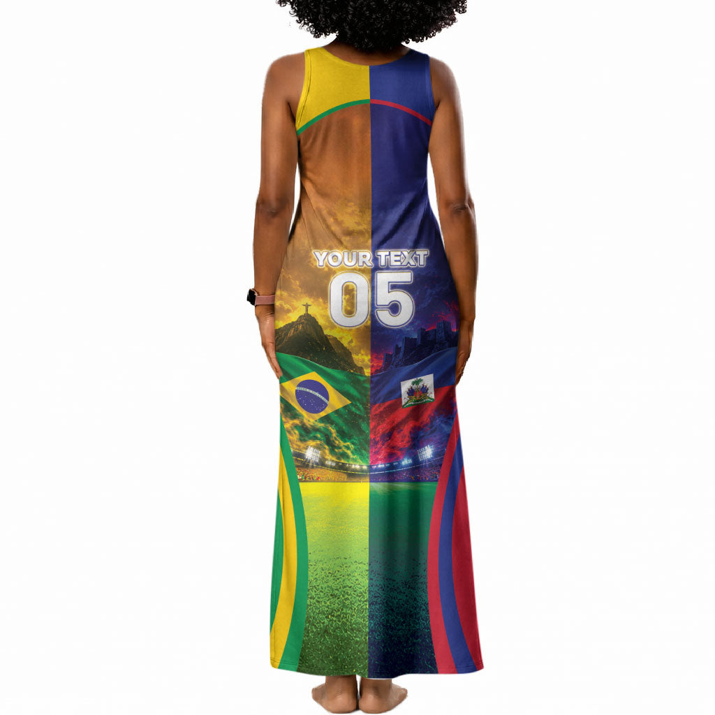 Custom Brazil Haiti 2026 World Football Tank Maxi Dress Go For Glory