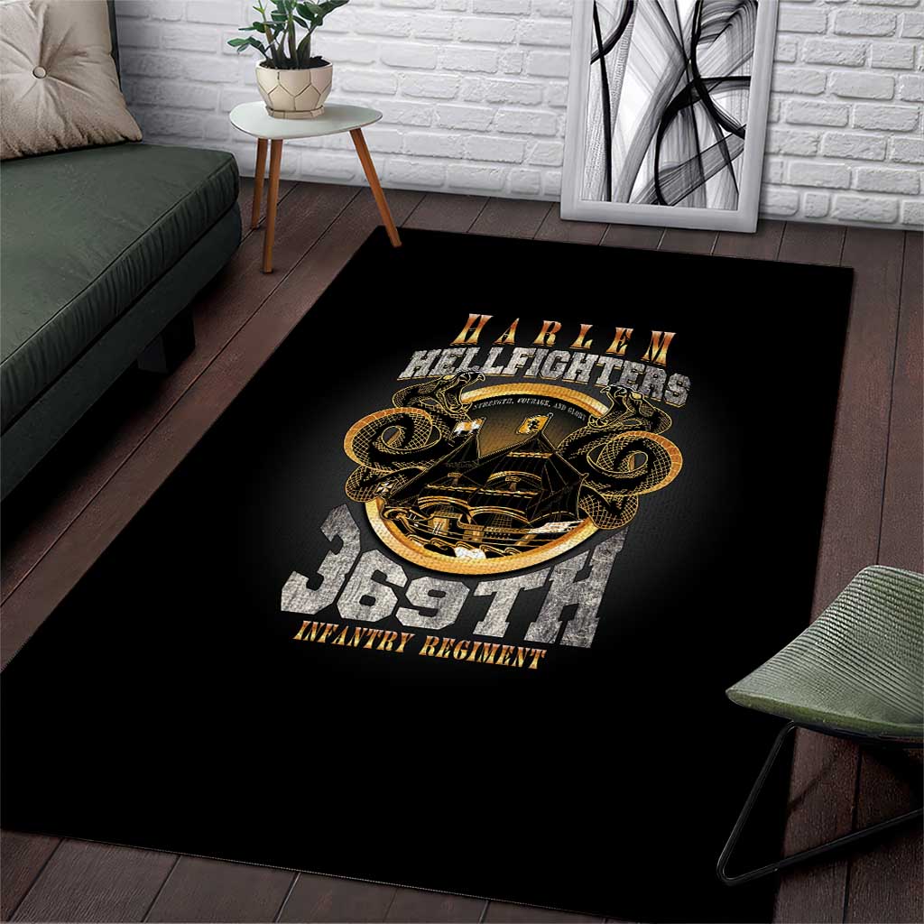 Never Forget Harlem Hellfighters Area Rug Strength Courage And Glory
