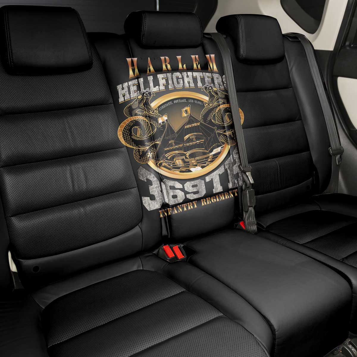 Never Forget Harlem Hellfighters Back Car Seat Cover Strength Courage And Glory