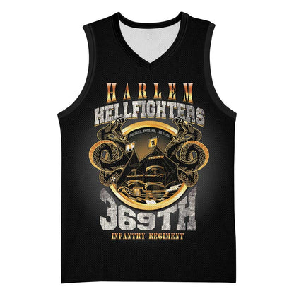 Never Forget Harlem Hellfighters Basketball Jersey Strength Courage And Glory