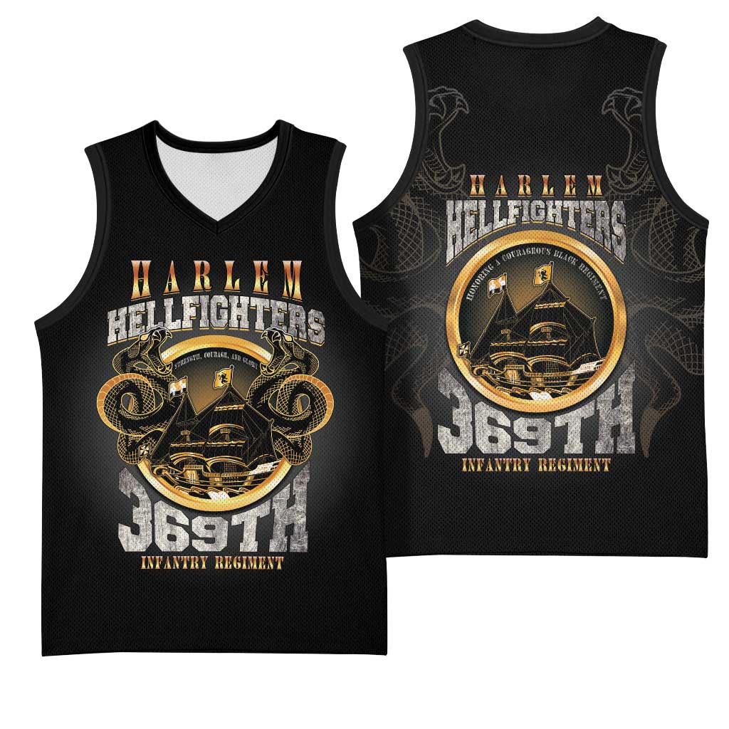 Never Forget Harlem Hellfighters Basketball Jersey Strength Courage And Glory