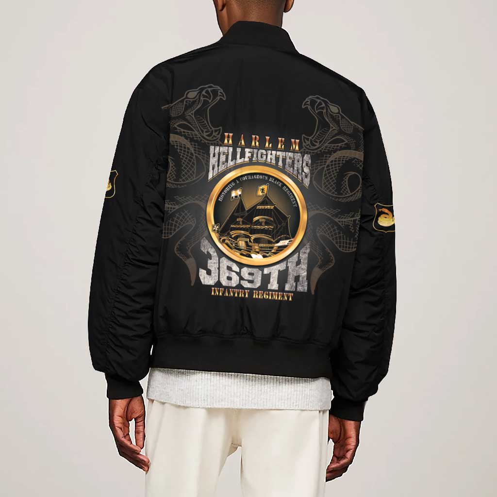 Never Forget Harlem Hellfighters Bomber Jacket Strength Courage And Glory