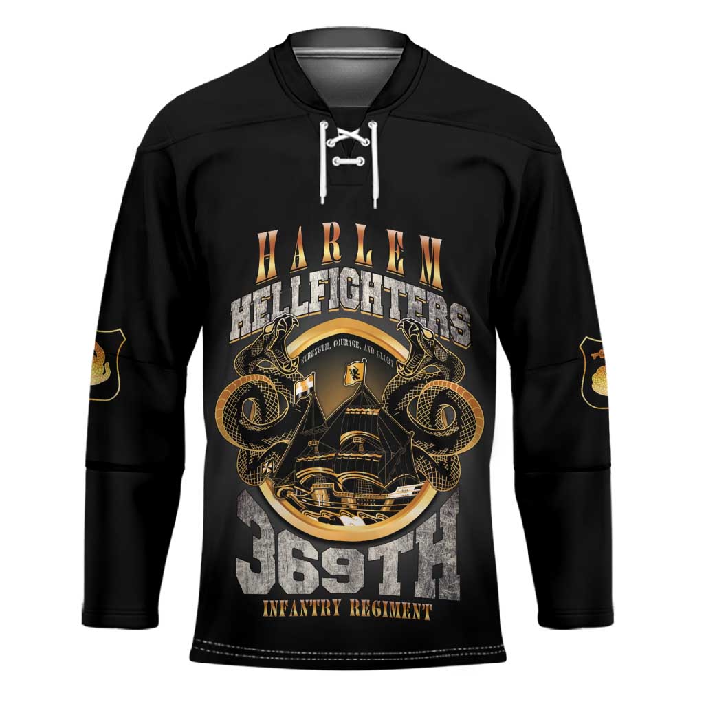 Never Forget Harlem Hellfighters Hockey Jersey Strength Courage And Glory