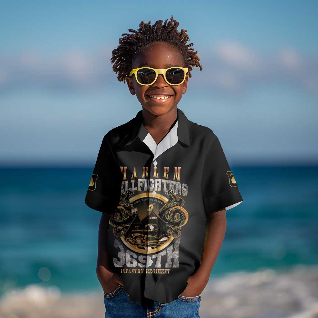 Never Forget Harlem Hellfighters Kid Hawaiian Shirt Strength Courage And Glory