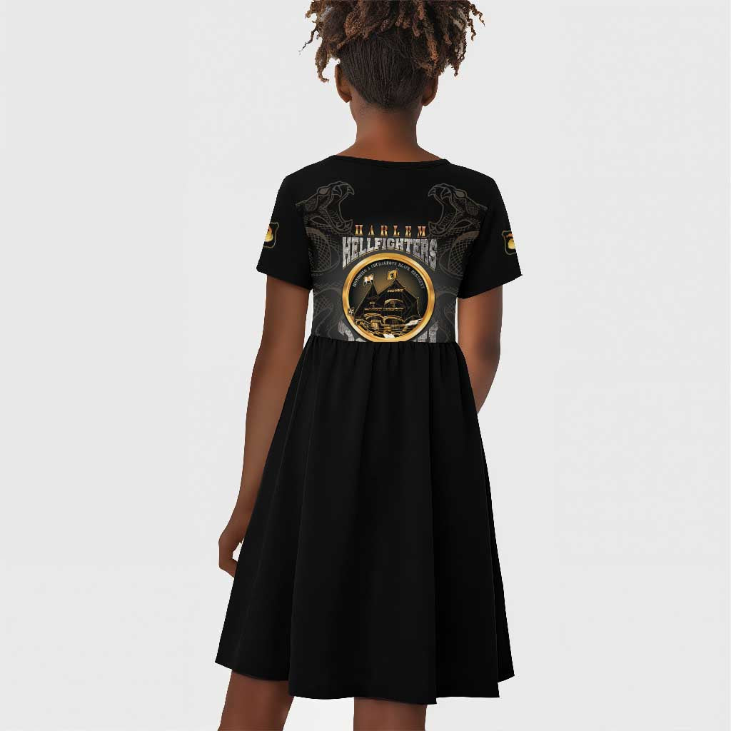 Never Forget Harlem Hellfighters Kid Short Sleeve Dress Strength Courage And Glory