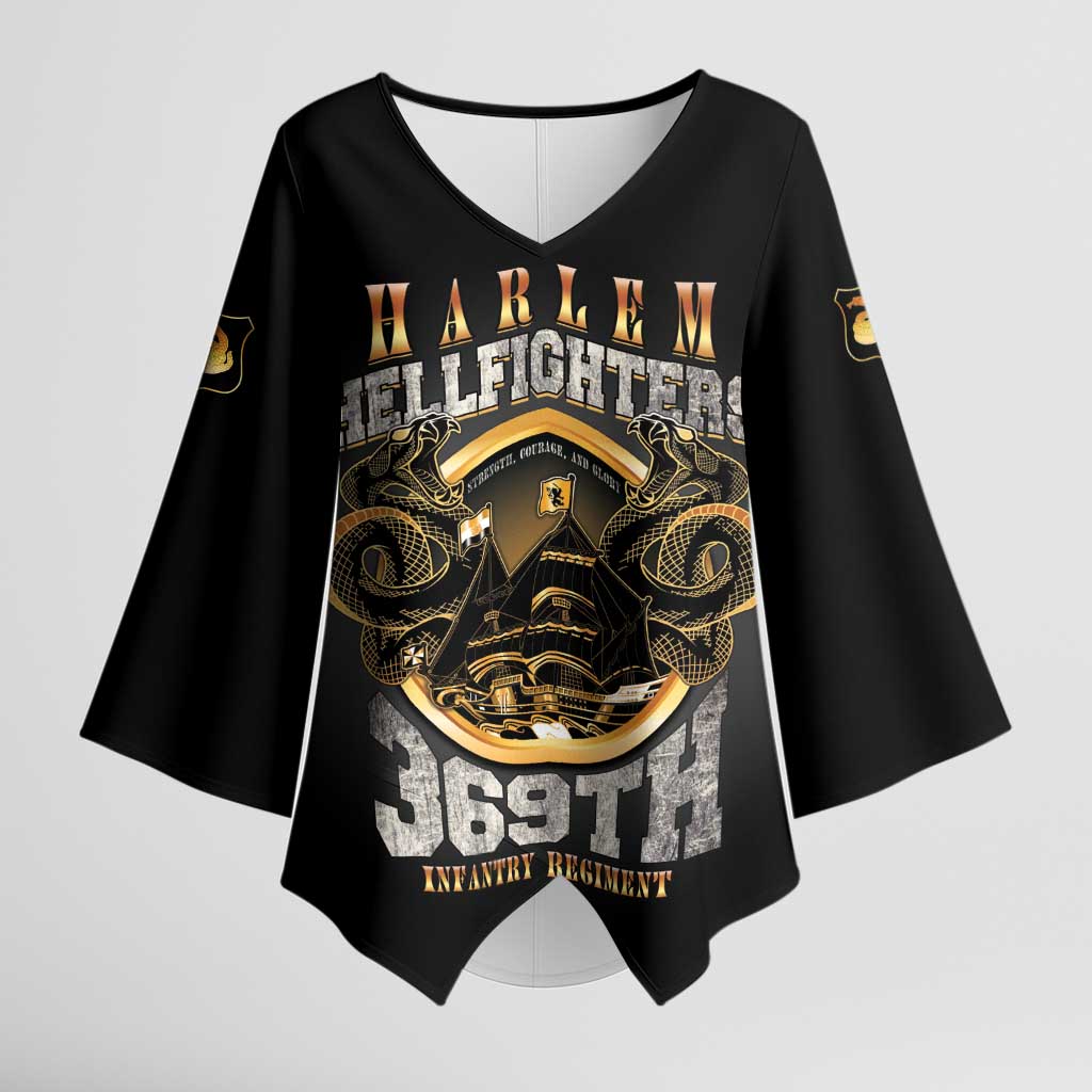 Never Forget Harlem Hellfighters Kimono Sleeve Blouse Strength Courage And Glory