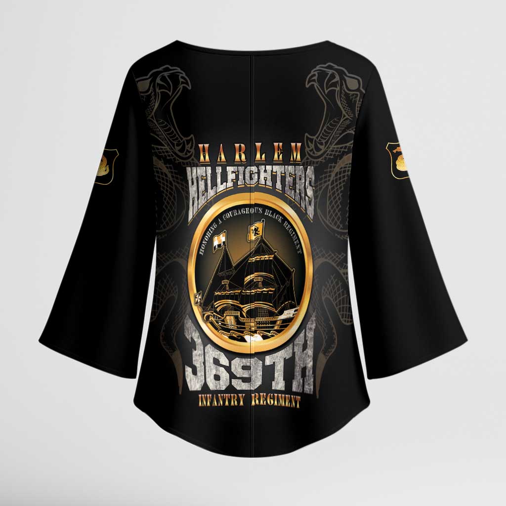 Never Forget Harlem Hellfighters Kimono Sleeve Blouse Strength Courage And Glory