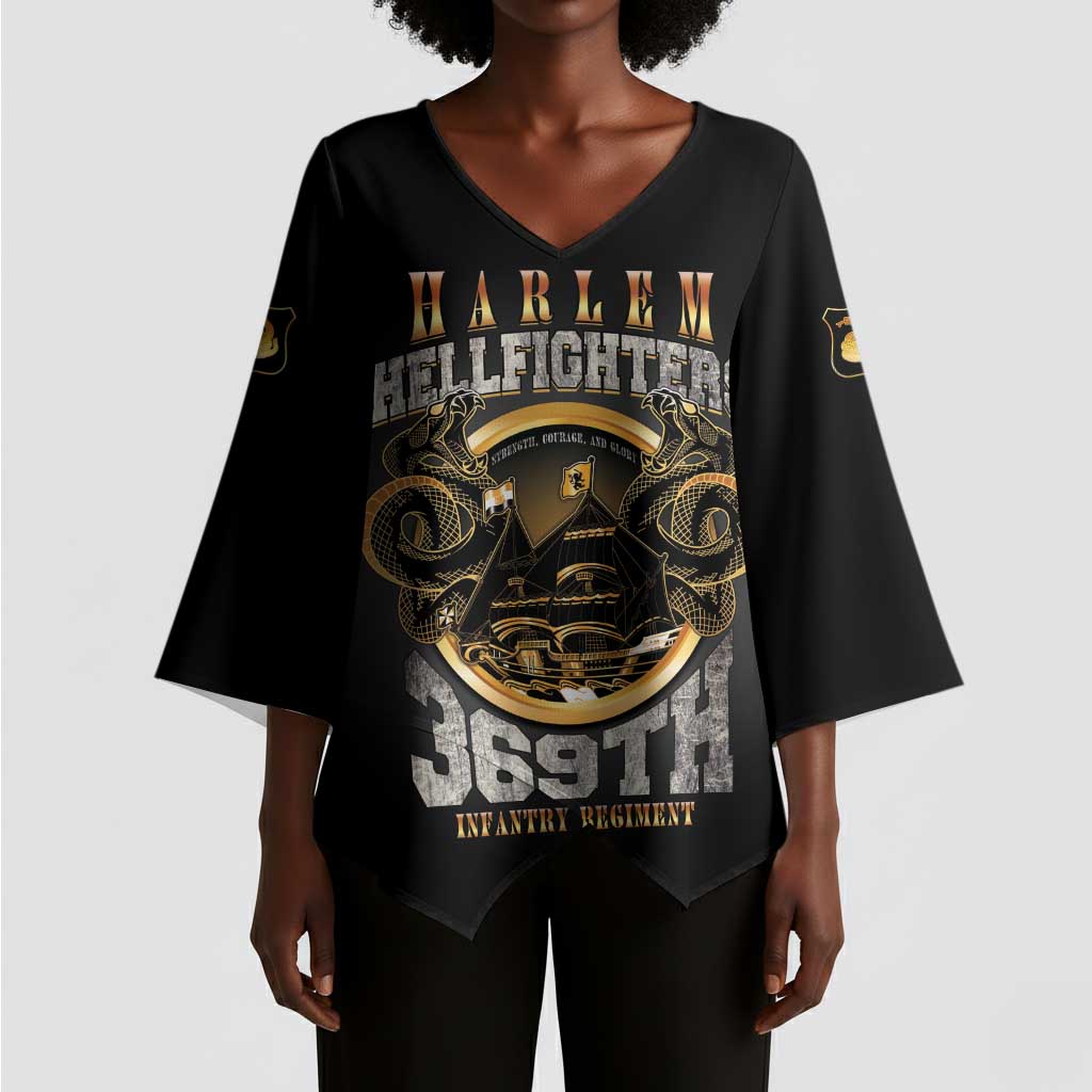 Never Forget Harlem Hellfighters Kimono Sleeve Blouse Strength Courage And Glory