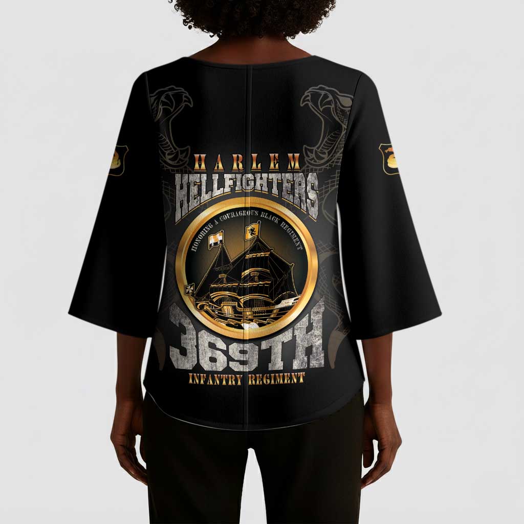 Never Forget Harlem Hellfighters Kimono Sleeve Blouse Strength Courage And Glory