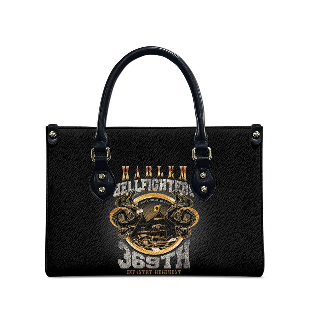 Never Forget Harlem Hellfighters Leather Bag Strength Courage And Glory