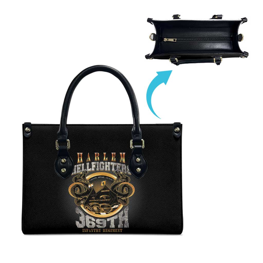 Never Forget Harlem Hellfighters Leather Bag Strength Courage And Glory