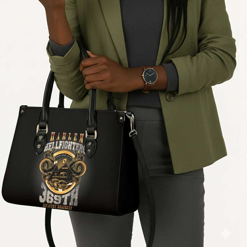 Never Forget Harlem Hellfighters Leather Bag Strength Courage And Glory