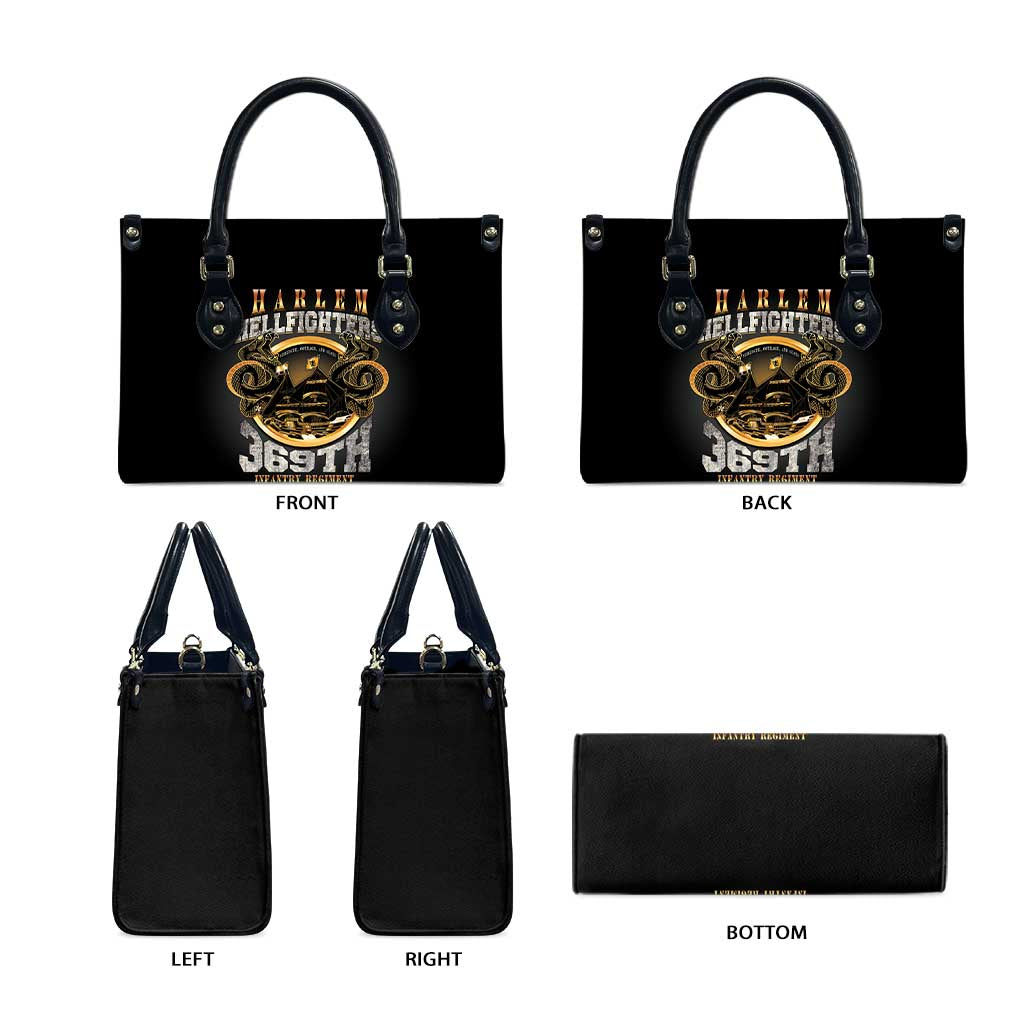 Never Forget Harlem Hellfighters Leather Bag Strength Courage And Glory
