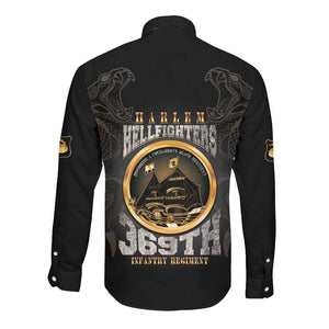 Never Forget Harlem Hellfighters Long Sleeve Button Shirt Strength Courage And Glory