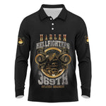 Never Forget Harlem Hellfighters Long Sleeve Polo Shirt Strength Courage And Glory