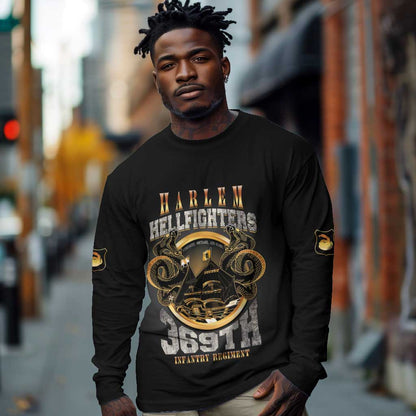 Never Forget Harlem Hellfighters Long Sleeve Shirt Strength Courage And Glory