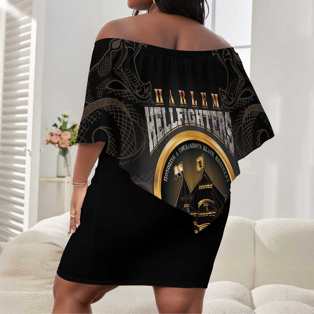 Never Forget Harlem Hellfighters Off Shoulder Short Dress Strength Courage And Glory