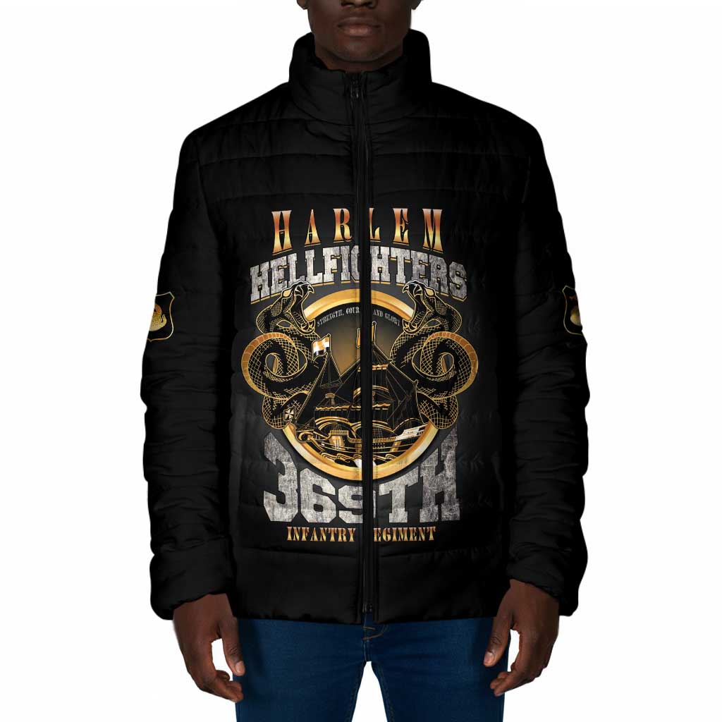 Never Forget Harlem Hellfighters Padded Jacket Strength Courage And Glory