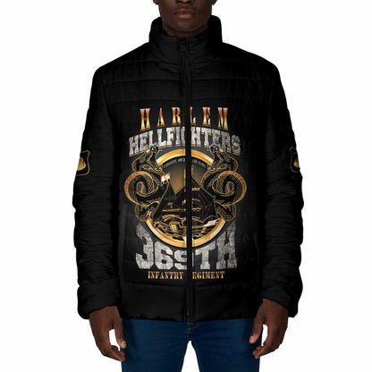 Never Forget Harlem Hellfighters Padded Jacket Strength Courage And Glory