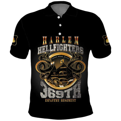 Never Forget Harlem Hellfighters Polo Shirt Strength Courage And Glory