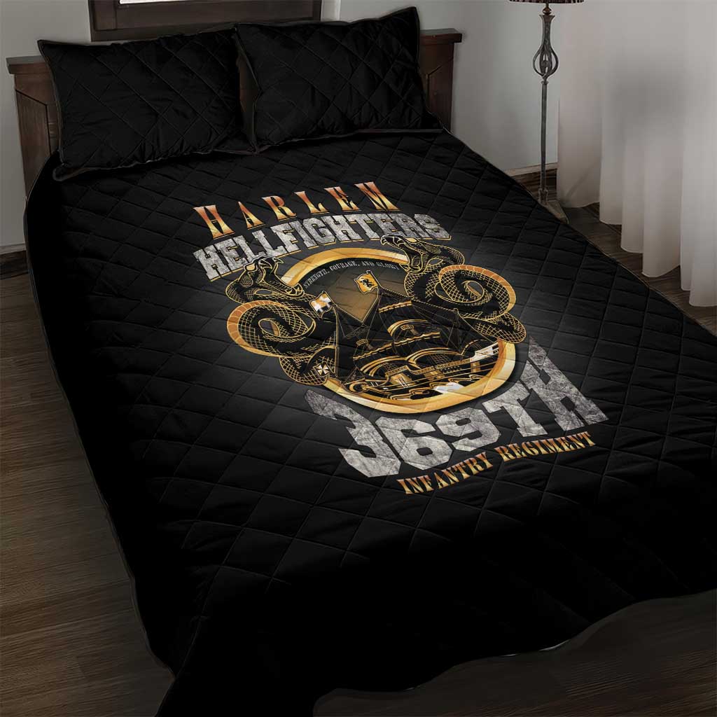 Never Forget Harlem Hellfighters Quilt Bed Set Strength Courage And Glory