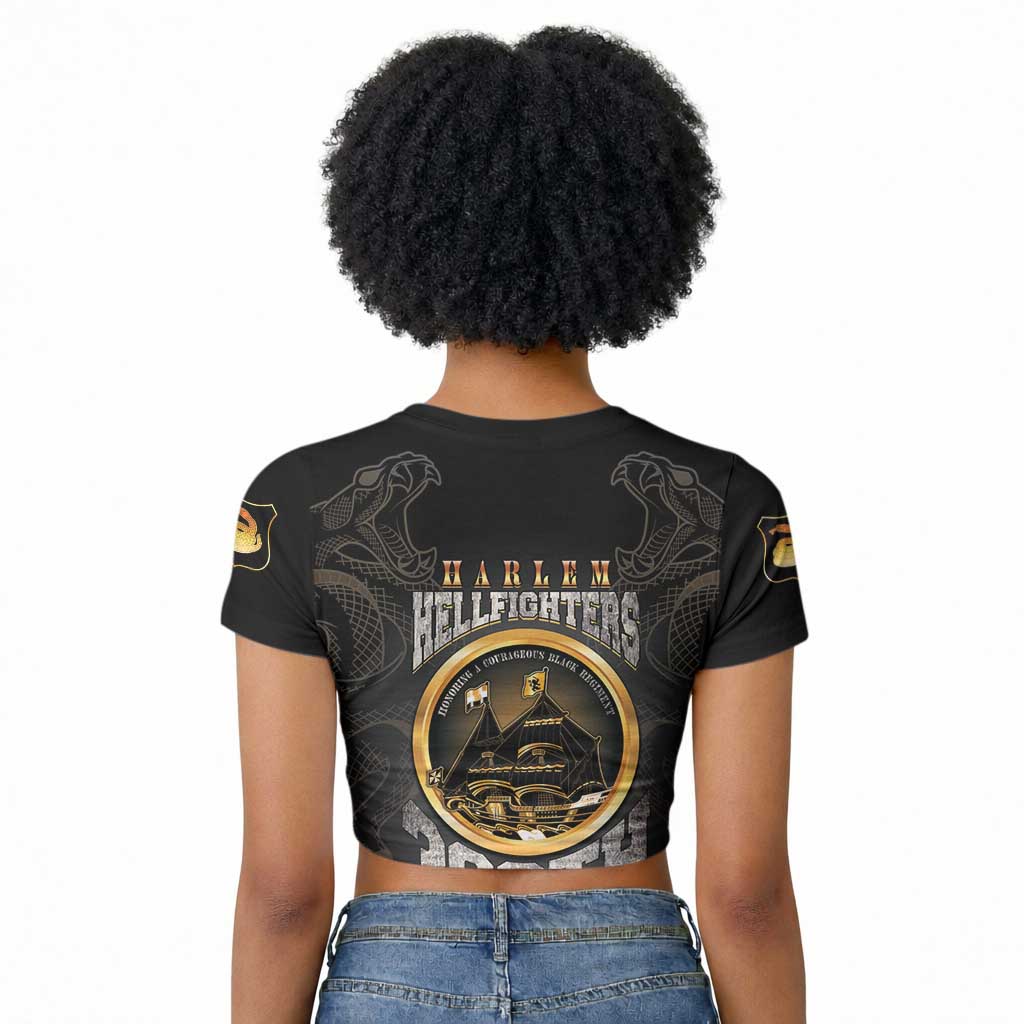 Never Forget Harlem Hellfighters Raglan Cropped T shirt Strength Courage And Glory