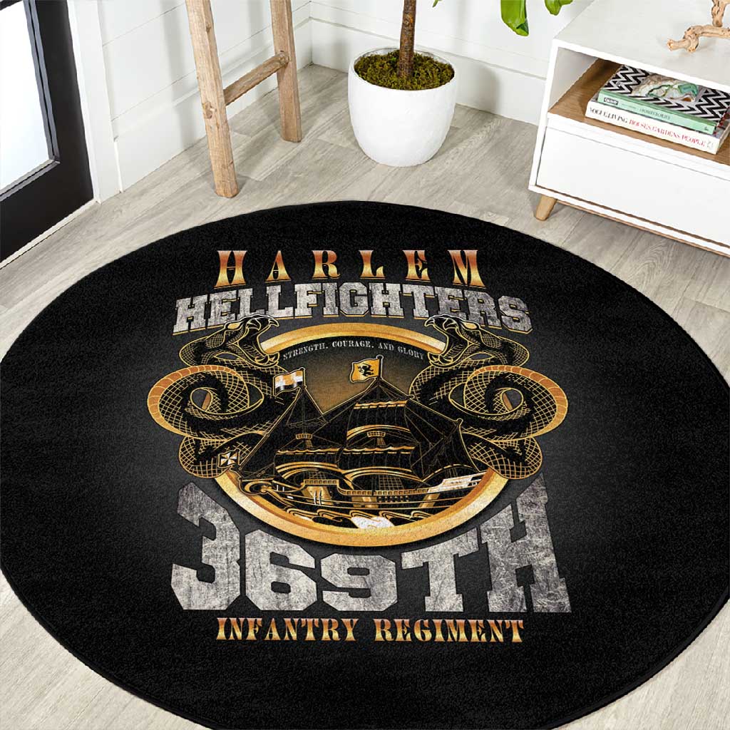 Never Forget Harlem Hellfighters Round Carpet Strength Courage And Glory