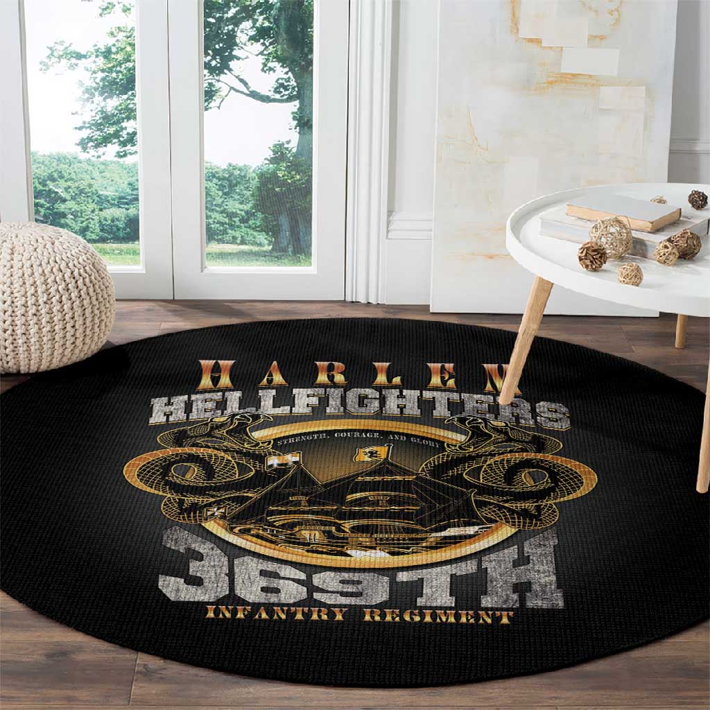 Never Forget Harlem Hellfighters Round Carpet Strength Courage And Glory