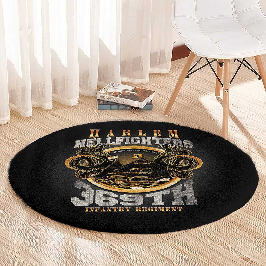 Never Forget Harlem Hellfighters Round Carpet Strength Courage And Glory