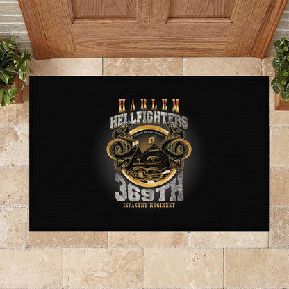 Never Forget Harlem Hellfighters Rubber Doormat Strength Courage And Glory