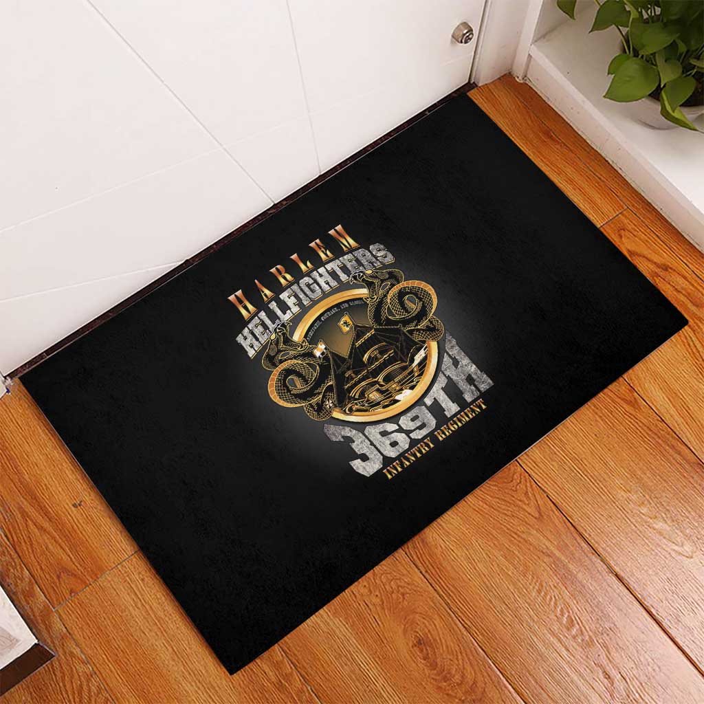 Never Forget Harlem Hellfighters Rubber Doormat Strength Courage And Glory