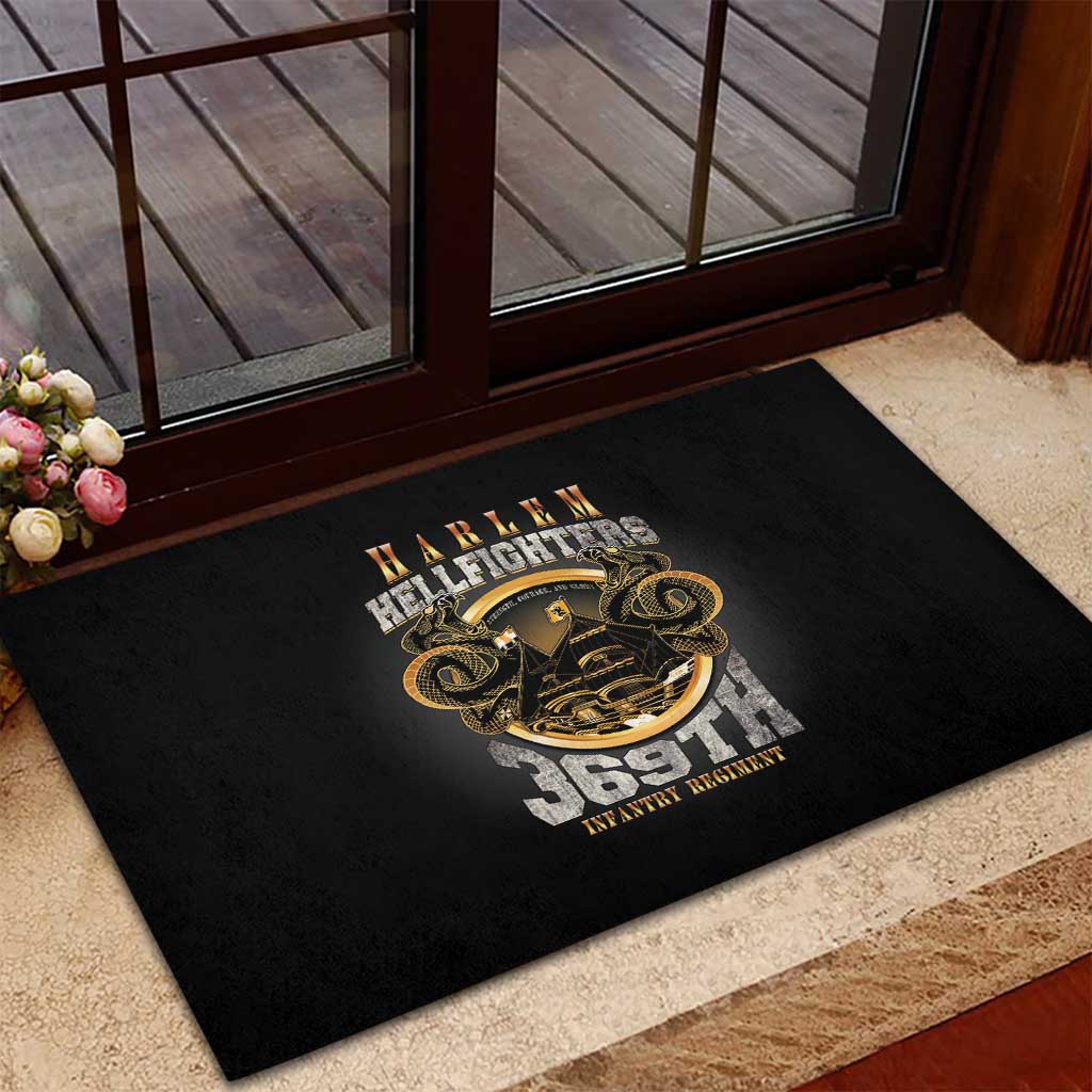 Never Forget Harlem Hellfighters Rubber Doormat Strength Courage And Glory