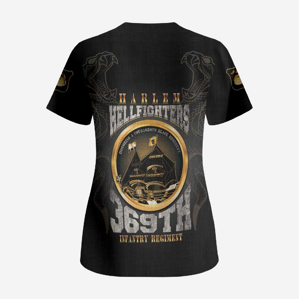 Never Forget Harlem Hellfighters Scrub Top Strength Courage And Glory