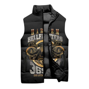 Never Forget Harlem Hellfighters Sleeveless Puffer Jacket Strength Courage And Glory